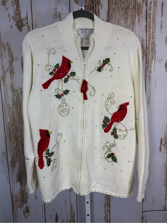 Tiara International Sweaters - Tiara International, Christmas Collection. Size 2X, Cardinal Inspired Sweater.